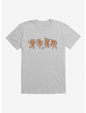 Emily The Strange Angry Gingerbread Men T-Shirt, HEATHER GREY, hi-res