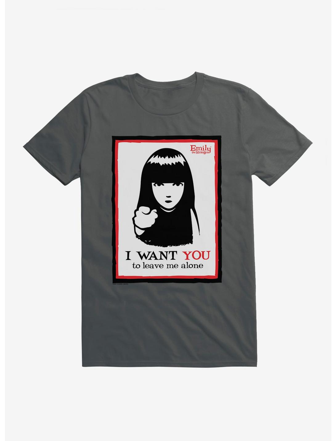 Emily The Strange I Want You To Leave Me Alone T-Shirt, CHARCOAL, hi-res
