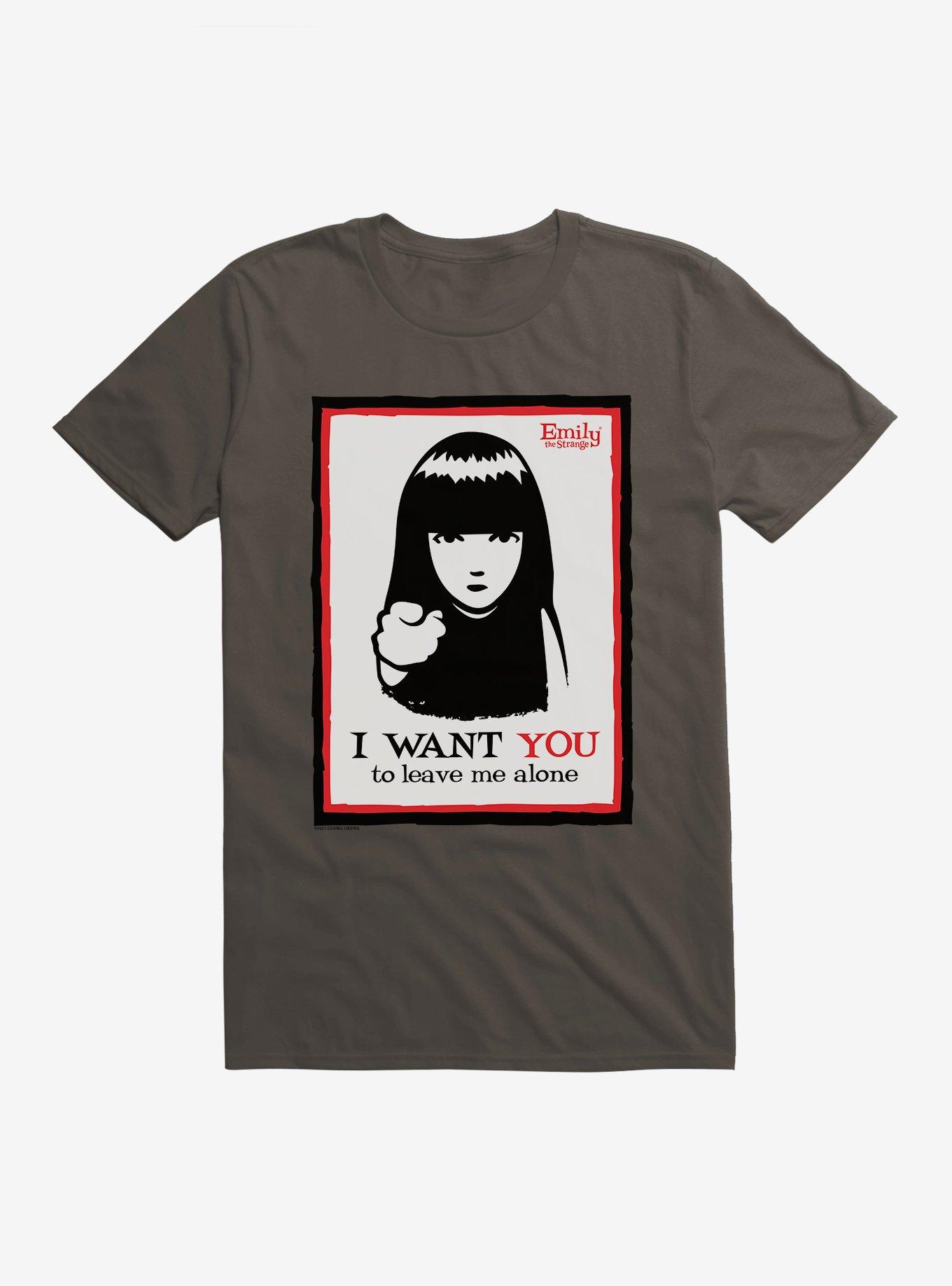 Emily The Strange I Want You To Leave Me Alone T-Shirt, SMOKE, hi-res