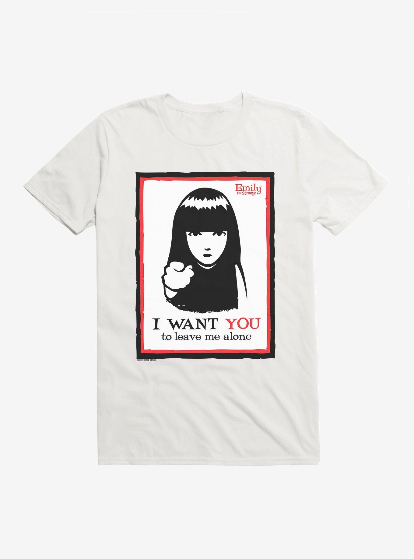 Emily The Strange I Want You To Leave Me Alone T-Shirt, WHITE, hi-res