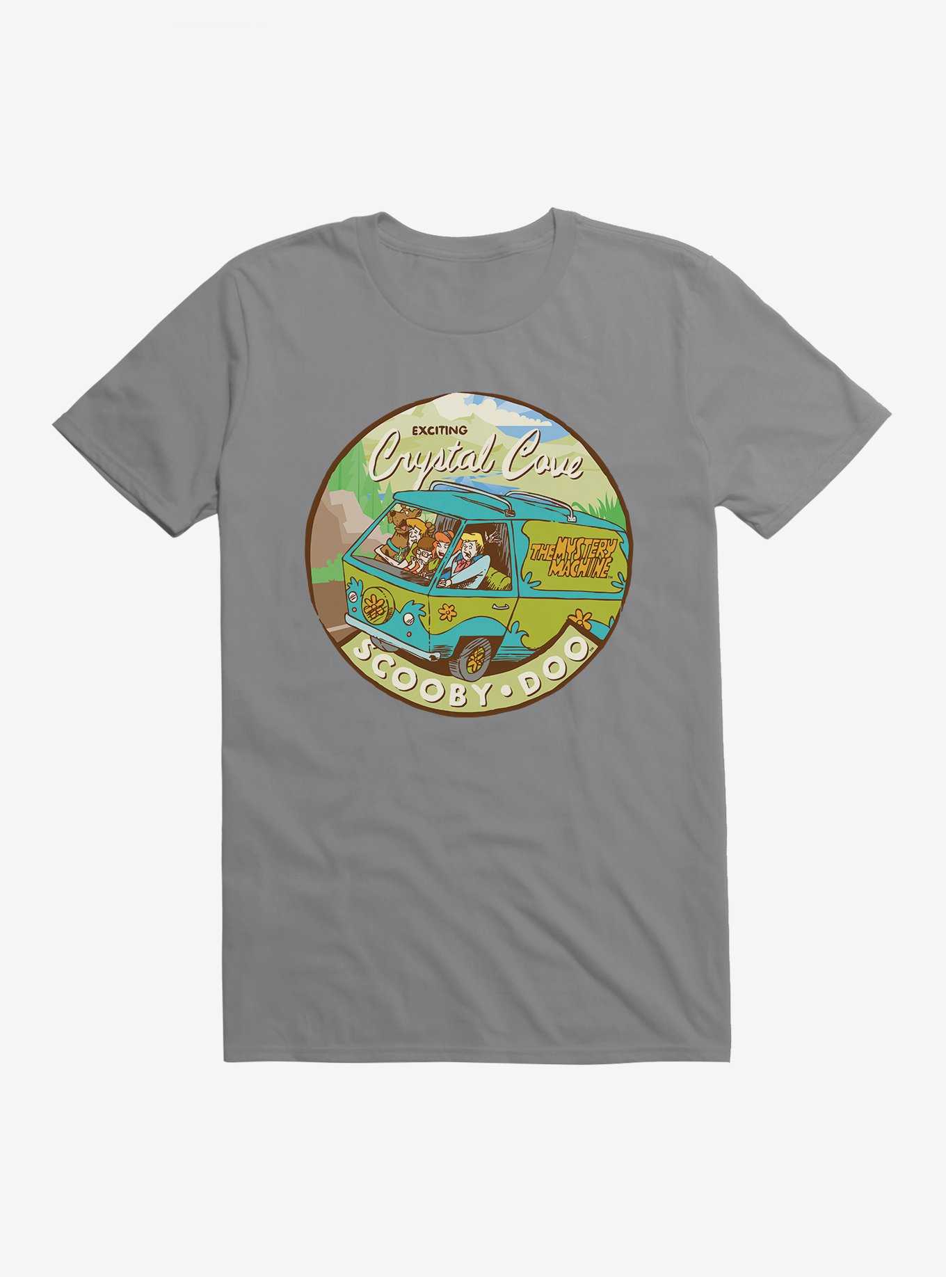 Scooby-Doo Crystal Cove Postcard Badge T-Shirt, STORM GREY, hi-res