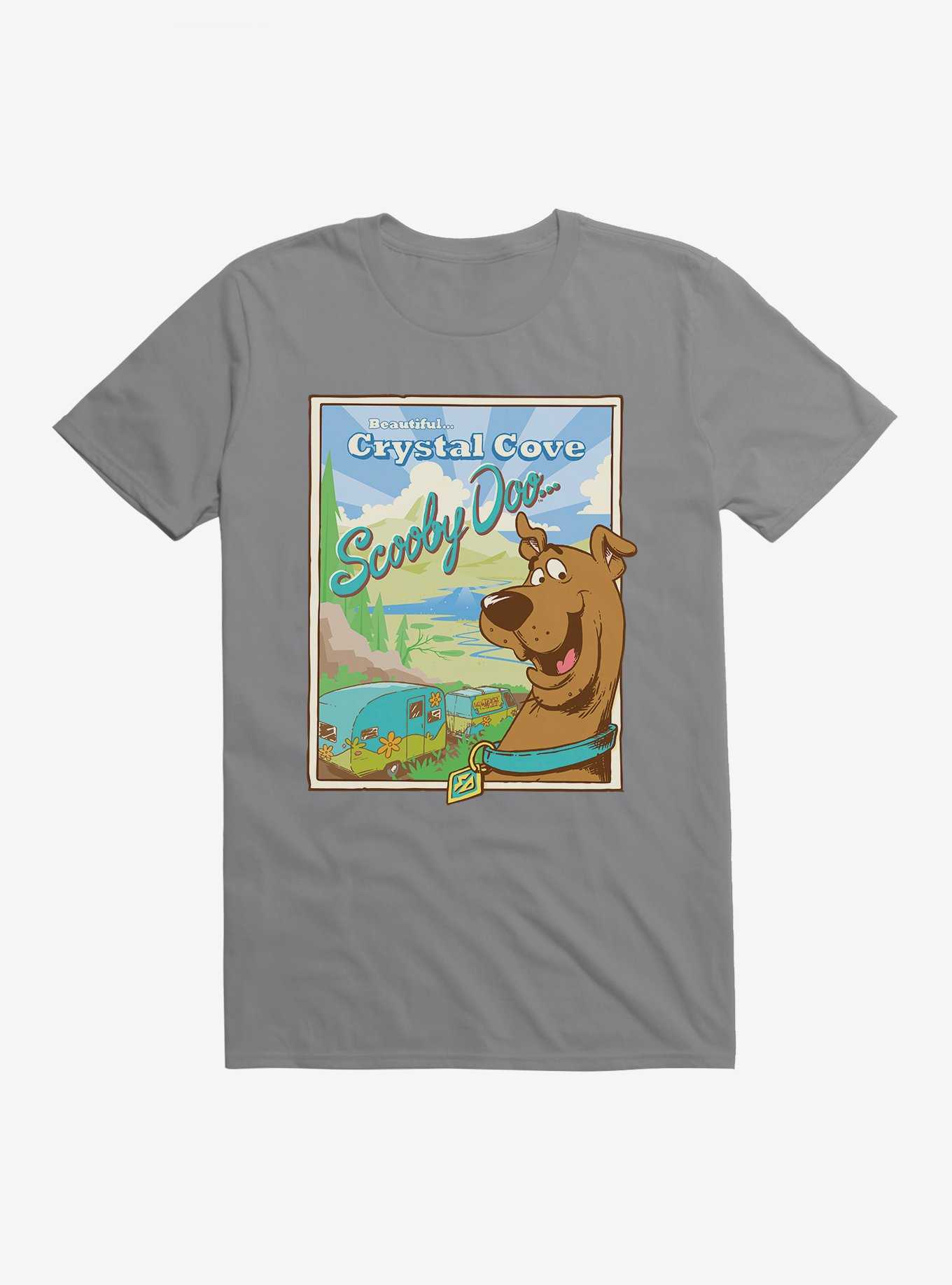 Scooby-Doo Beautiful Crystal Cove Postcard T-Shirt, STORM GREY, hi-res