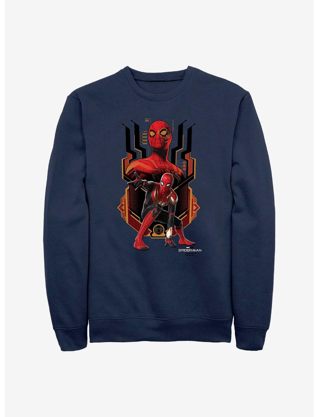 Marvel Spider-Man: No Way Home Integrated Suit Sweatshirt, NAVY, hi-res