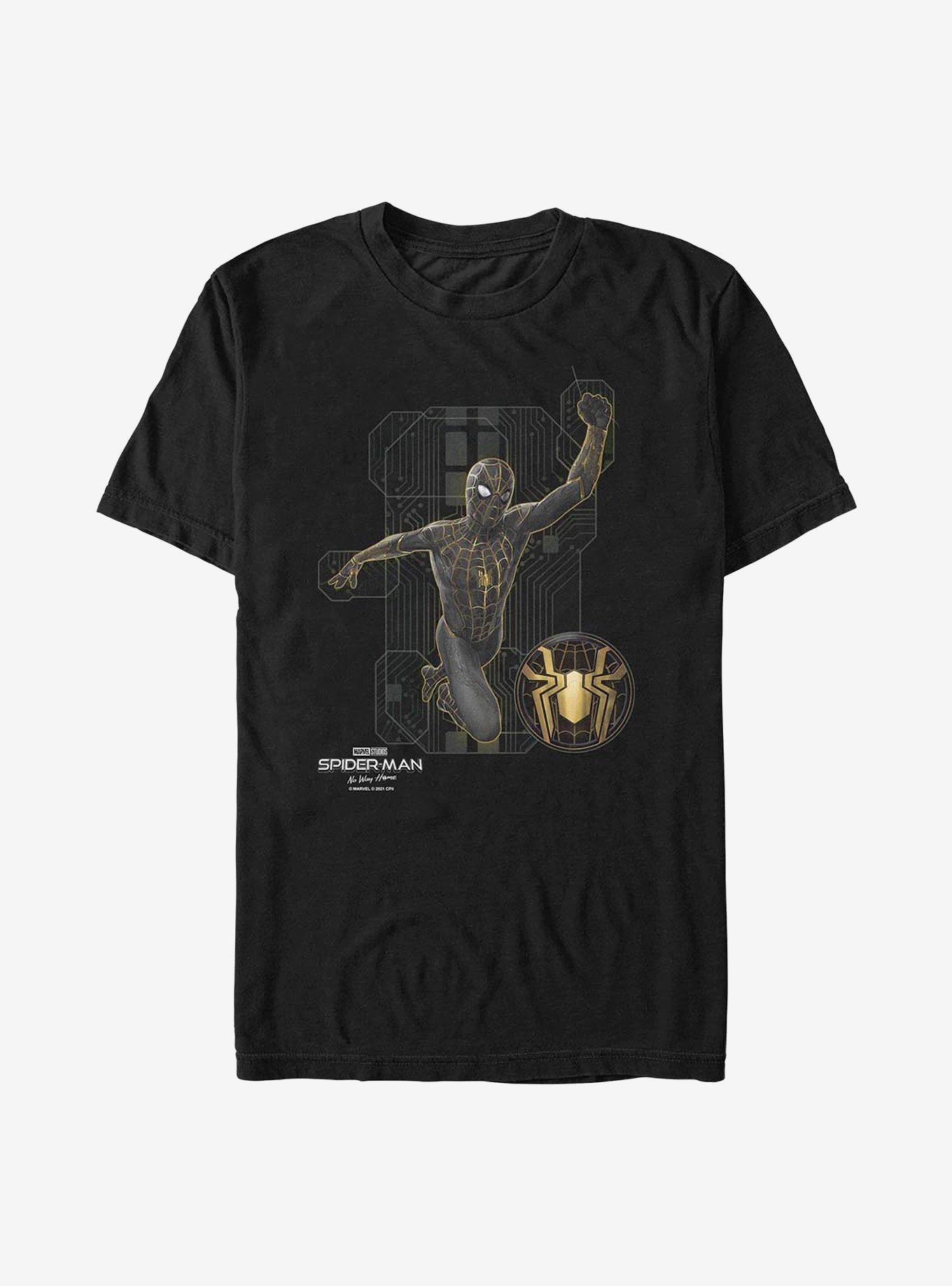 Marvel Spider-Man: No Way Home Black Tech Suit T-Shirt, , hi-res