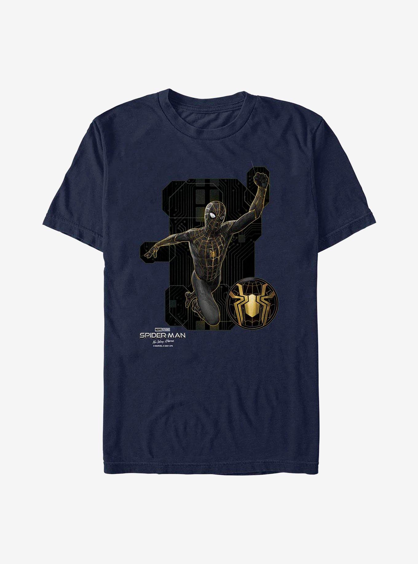 Marvel Spider-Man: No Way Home Black Tech Suit T-Shirt, , hi-res