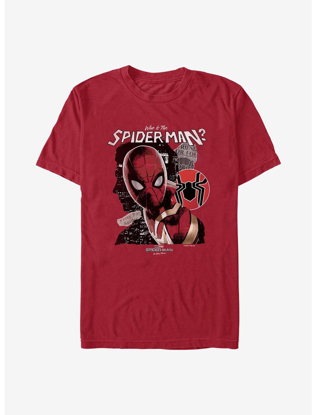 Marvel Spider-Man: No Way Home Unmasked Man T-Shirt, CARDINAL, hi-res