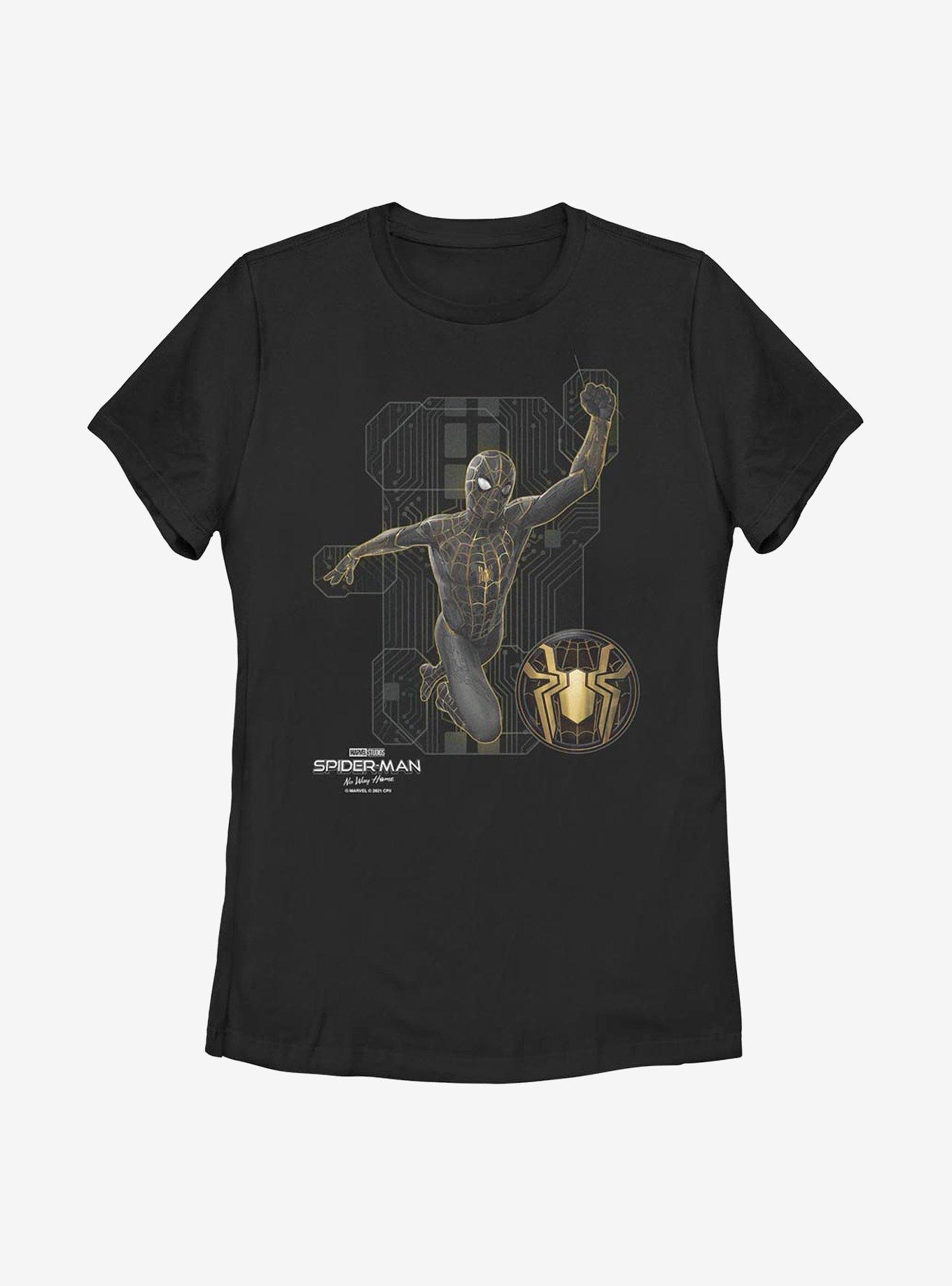 Marvel Spider-Man: No Way Home Black Tech Suit Womens T-Shirt, , hi-res