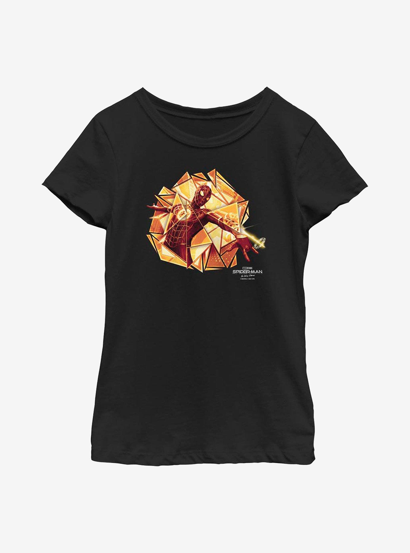 Marvel Spider-Man: No Way Home Gold Web Shot Youth Girls T-Shirt, , hi-res