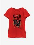 Marvel Spider-Man: No Way Home Integrated Suit Youth Girls T-Shirt, RED, hi-res
