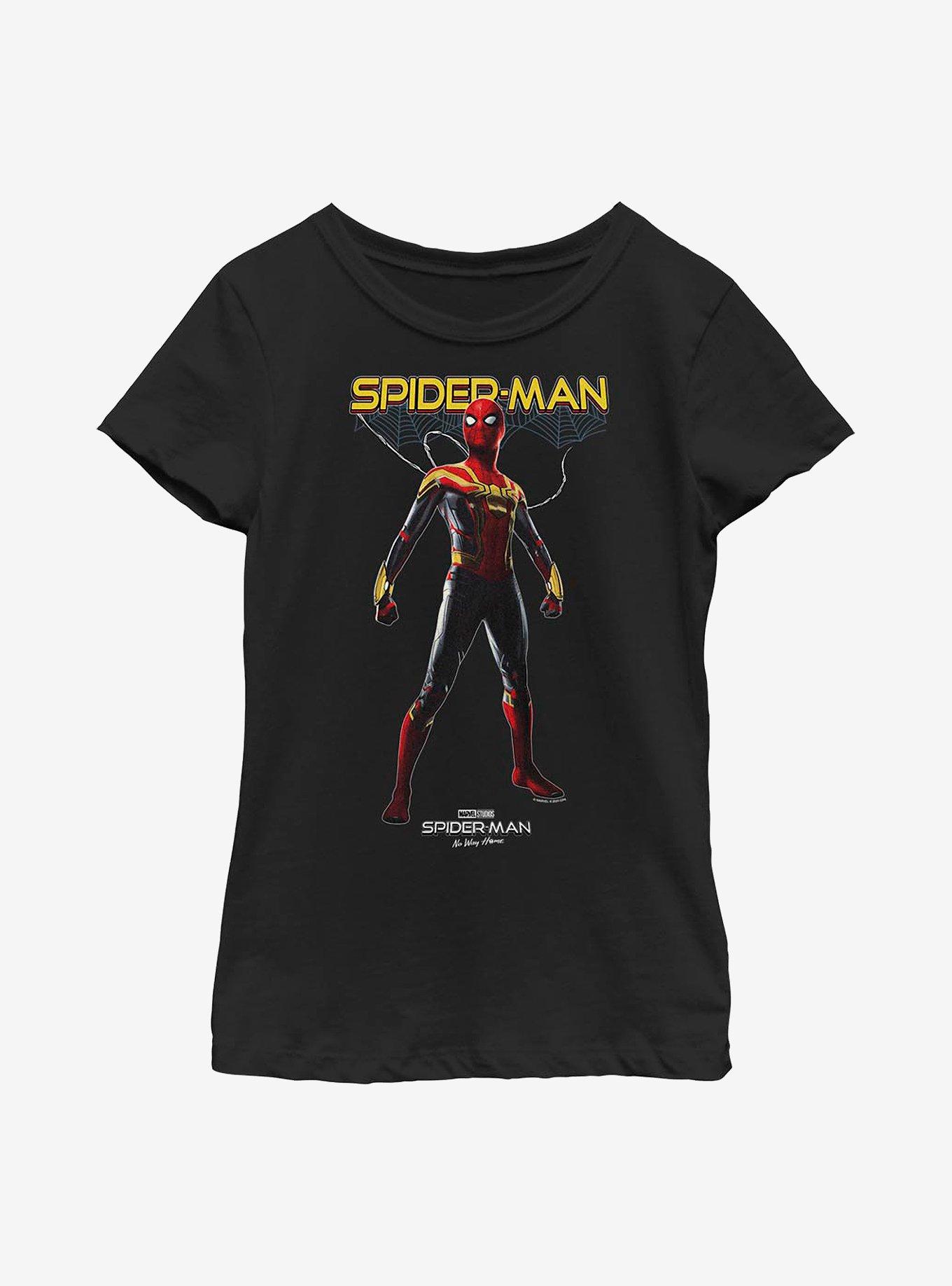 Marvel Spider-Man: No Way Home Spiderweb Hero Youth Girls T-Shirt, BLACK, hi-res