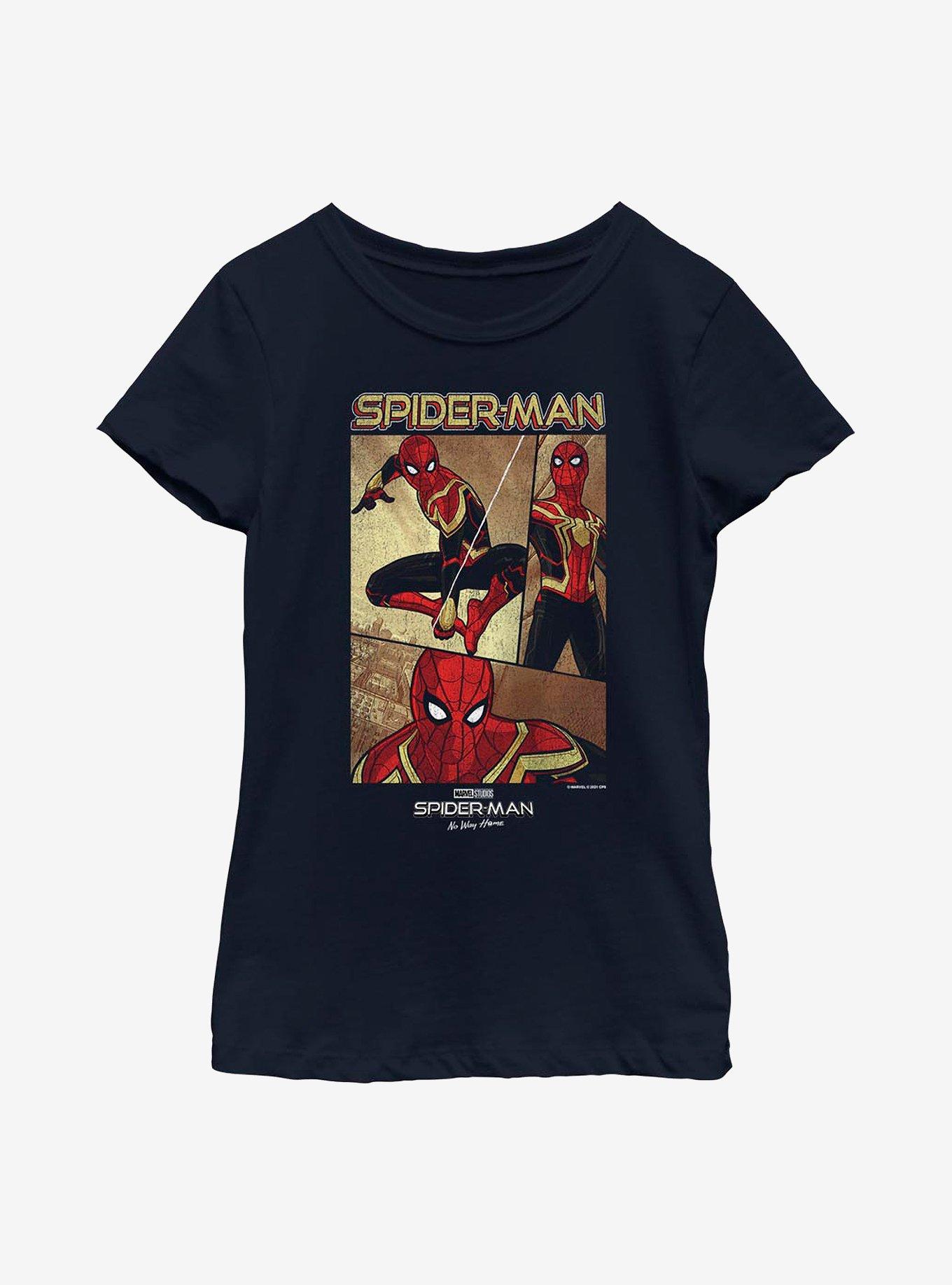 Marvel Spider-Man: No Way Home Three Panel Spidey Youth Girls T-Shirt