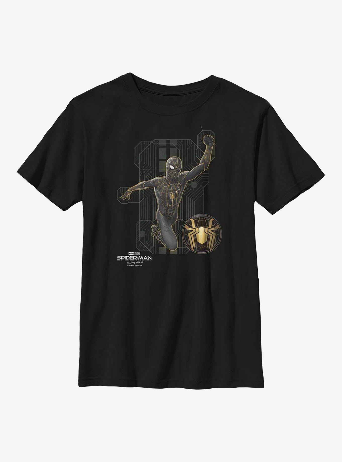 Marvel Spider-Man: No Way Home Black Tech Suit Youth T-Shirt, , hi-res
