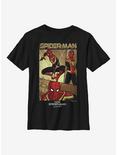 Marvel Spider-Man: No Way Home Three Panel Spidey Youth T-Shirt, BLACK, hi-res