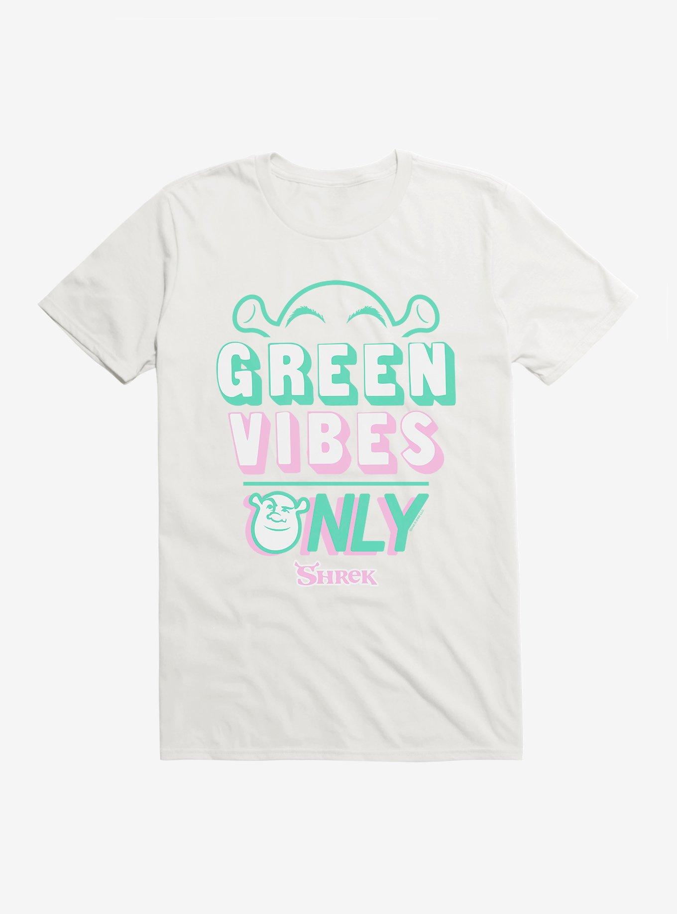 Shrek Green Vibes Only T-Shirt, WHITE, hi-res