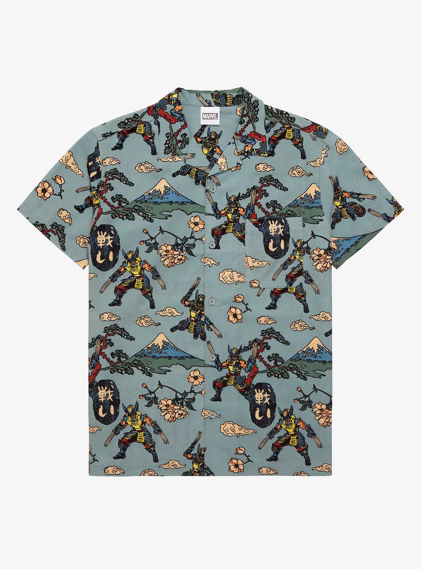 Marvel X-Men Wolverine Samurai Woven Button-Up - BoxLunch Exclusive, , hi-res