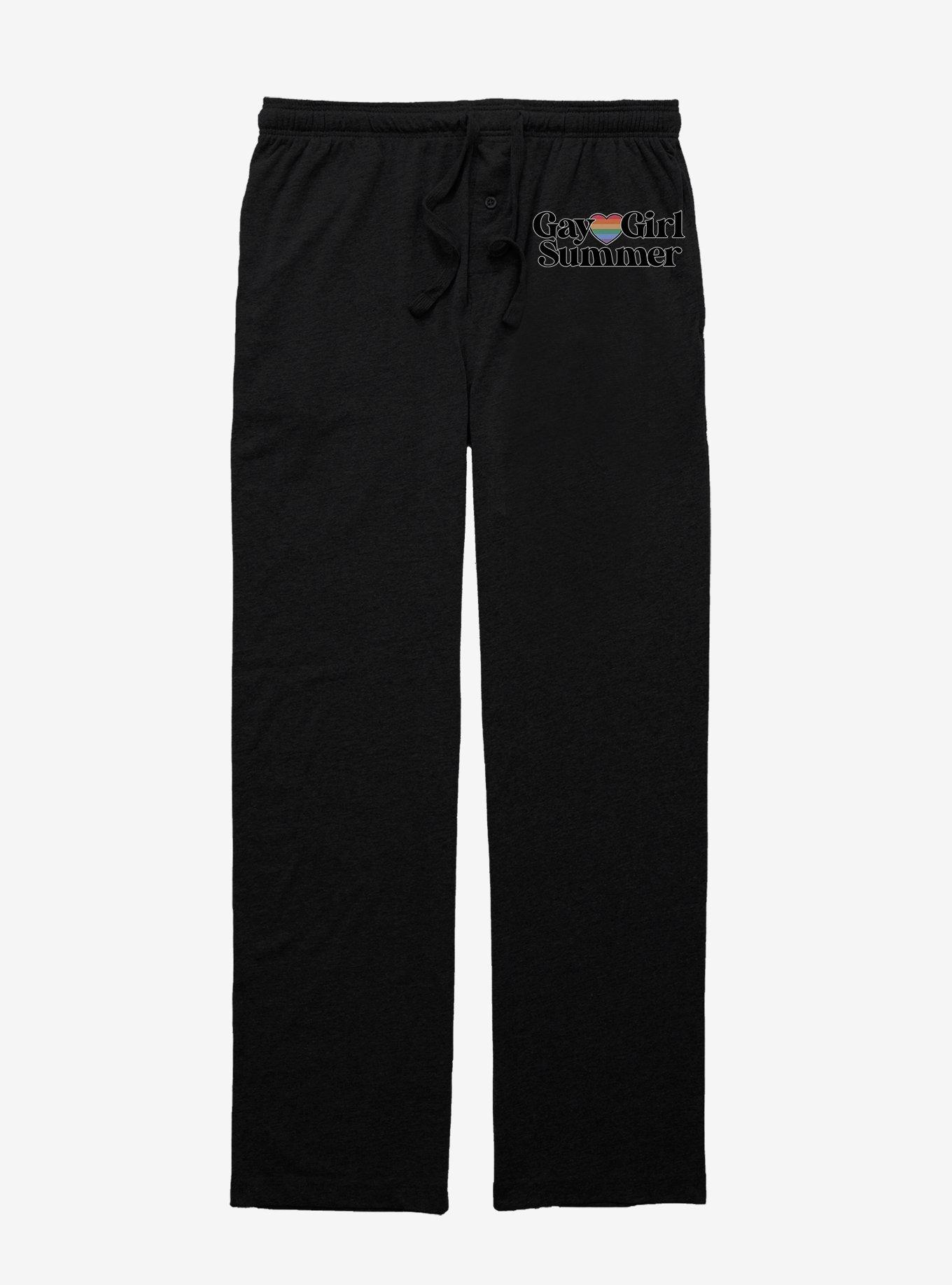 Gay Girl Summer Pajama Pants, BLACK, hi-res