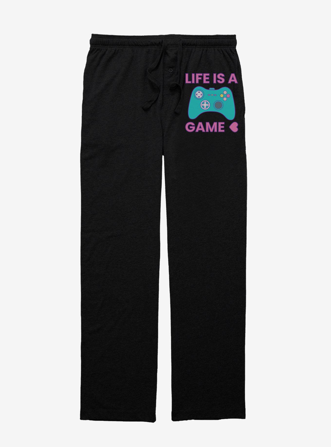 Life Is A Game Pajama Pants, BLACK, hi-res