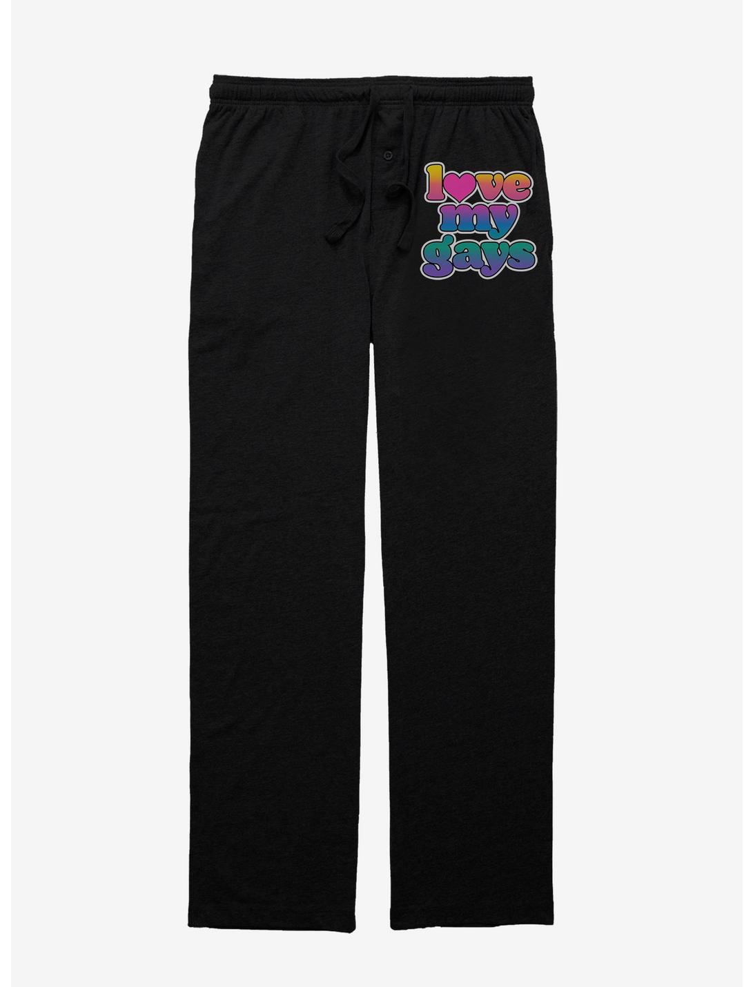 Love My Gays Pajama Pants, BLACK, hi-res
