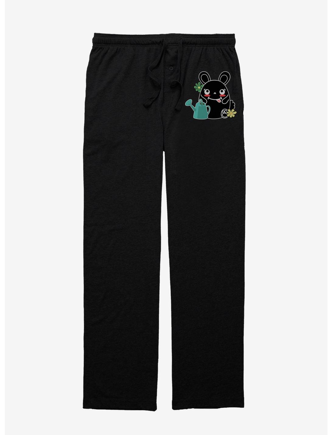 Plant Rabbit Pajama Pants, BLACK, hi-res