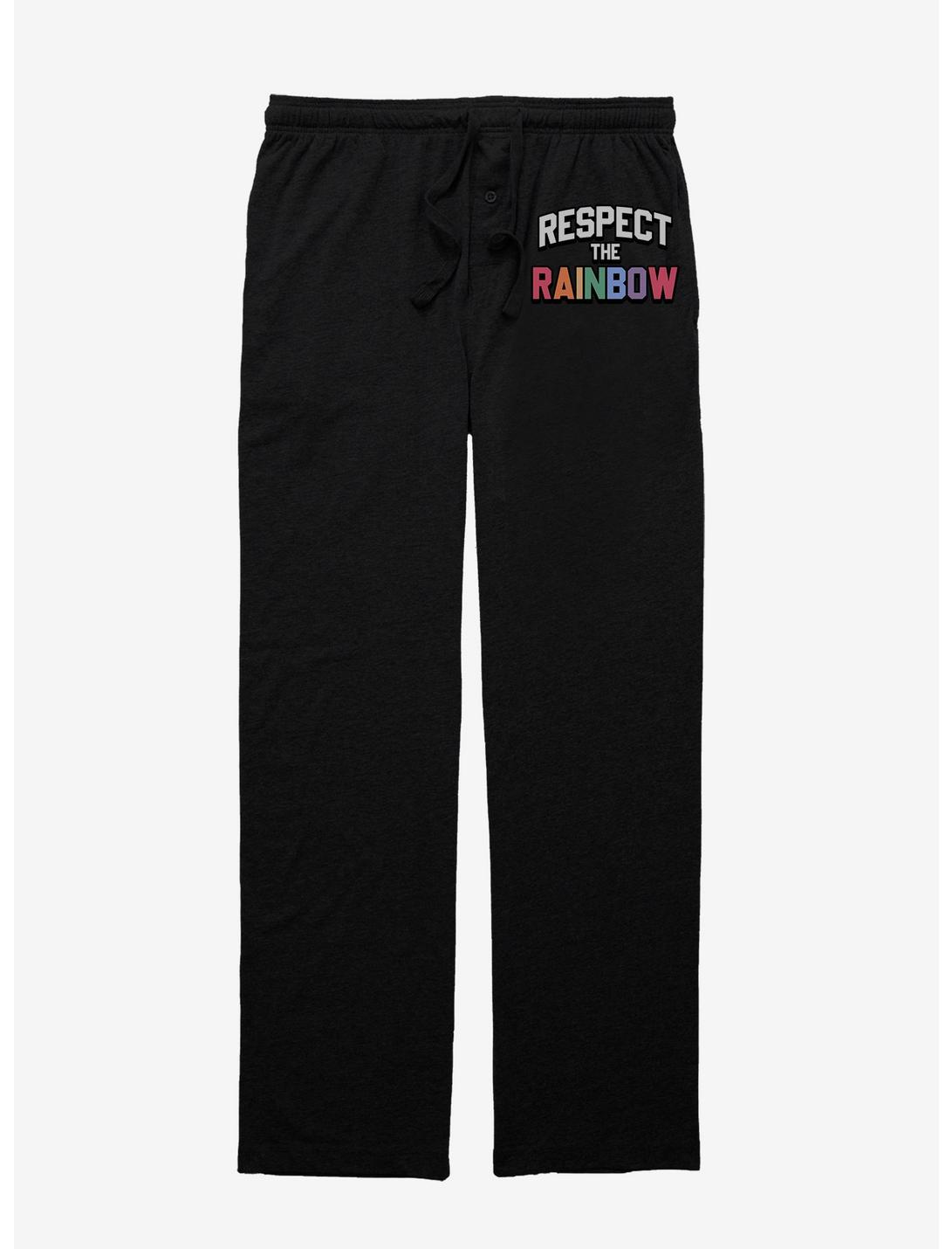 Respect The Rainbow Pajama Pants, BLACK, hi-res