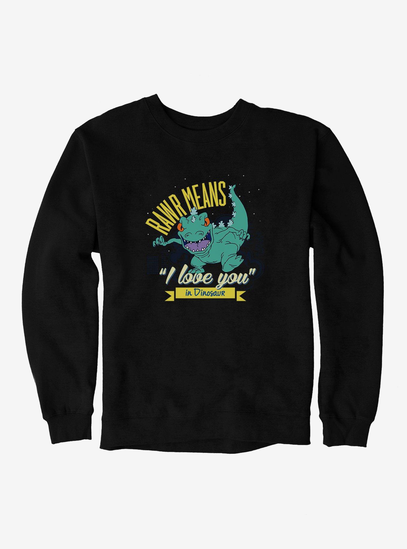 Rugrats Reptar Rawr Means I Love You In Dinosaur Sweatshirt, , hi-res