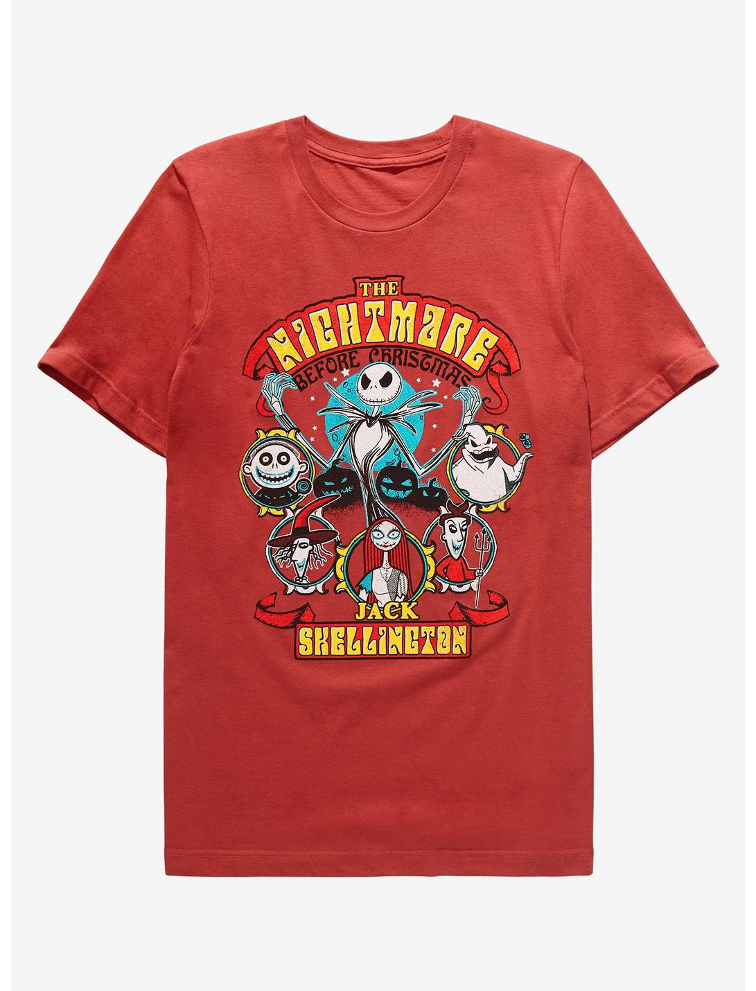 Disney Nightmare Before Christmas Jack Skellington Circus T-Shirt - BoxLunch Exclusive, TOMATO RED, hi-res