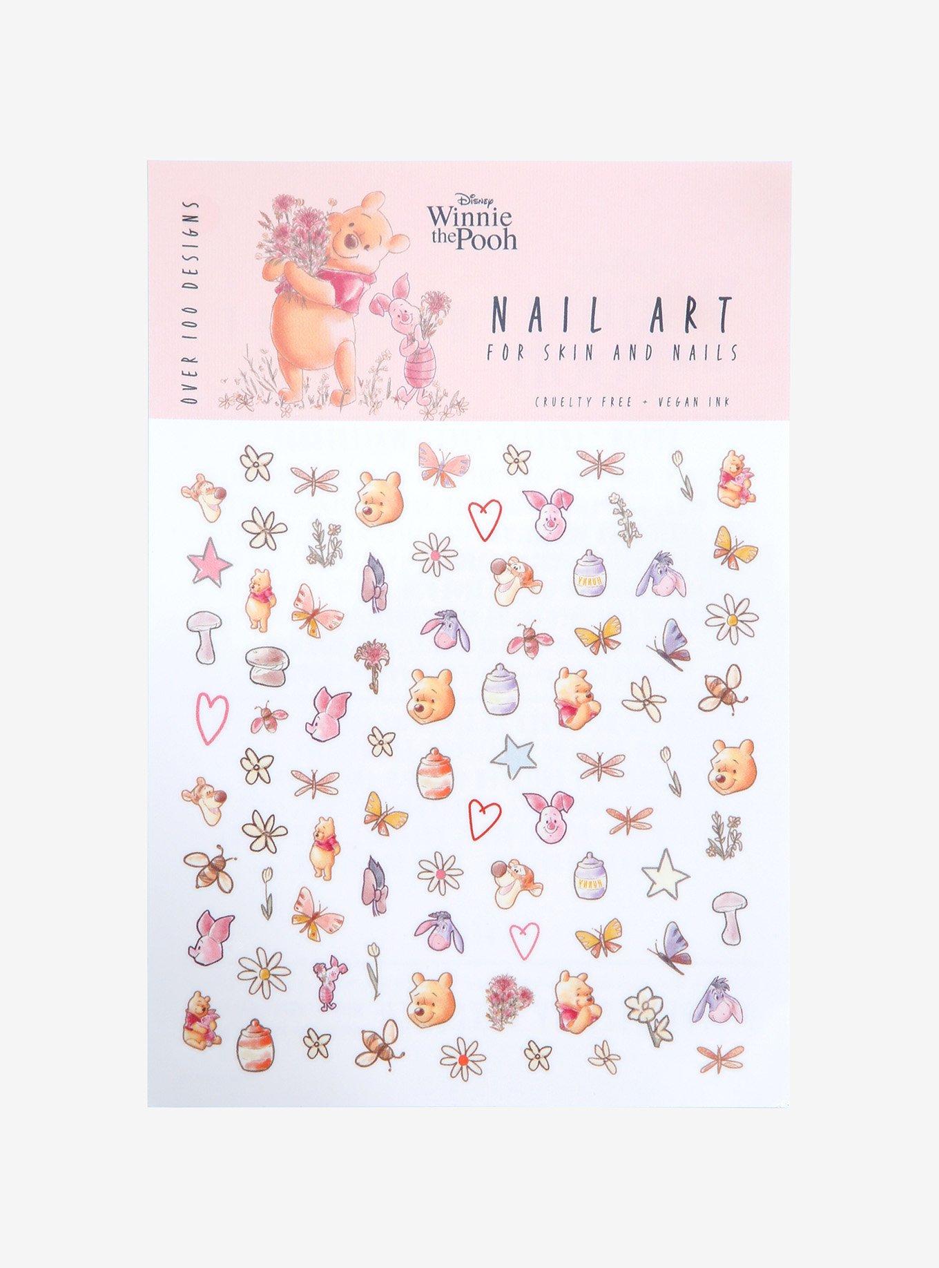 Disney Winnie the Pooh Floral Icons Nail Art Decals