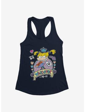 Rugrats Angelica Whatever, Not Sorry Girls Tank, NAVY, hi-res