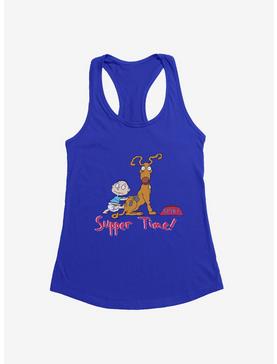 Rugrats Spike And Tommy Supper Time! Girls Tank, ROYAL, hi-res