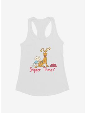 Rugrats Spike And Tommy Supper Time! Girls Tank, WHITE, hi-res