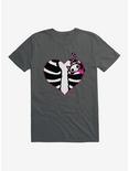 Emily The Strange Cat Heart T-Shirt, CHARCOAL, hi-res