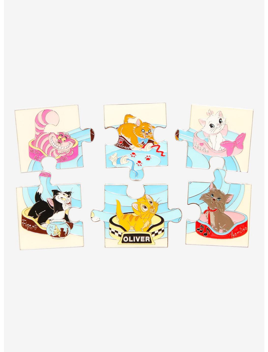 Disney Cats Loungefly Mystery Blind Box Pin Set Figaro Oliver Marie Dinah 