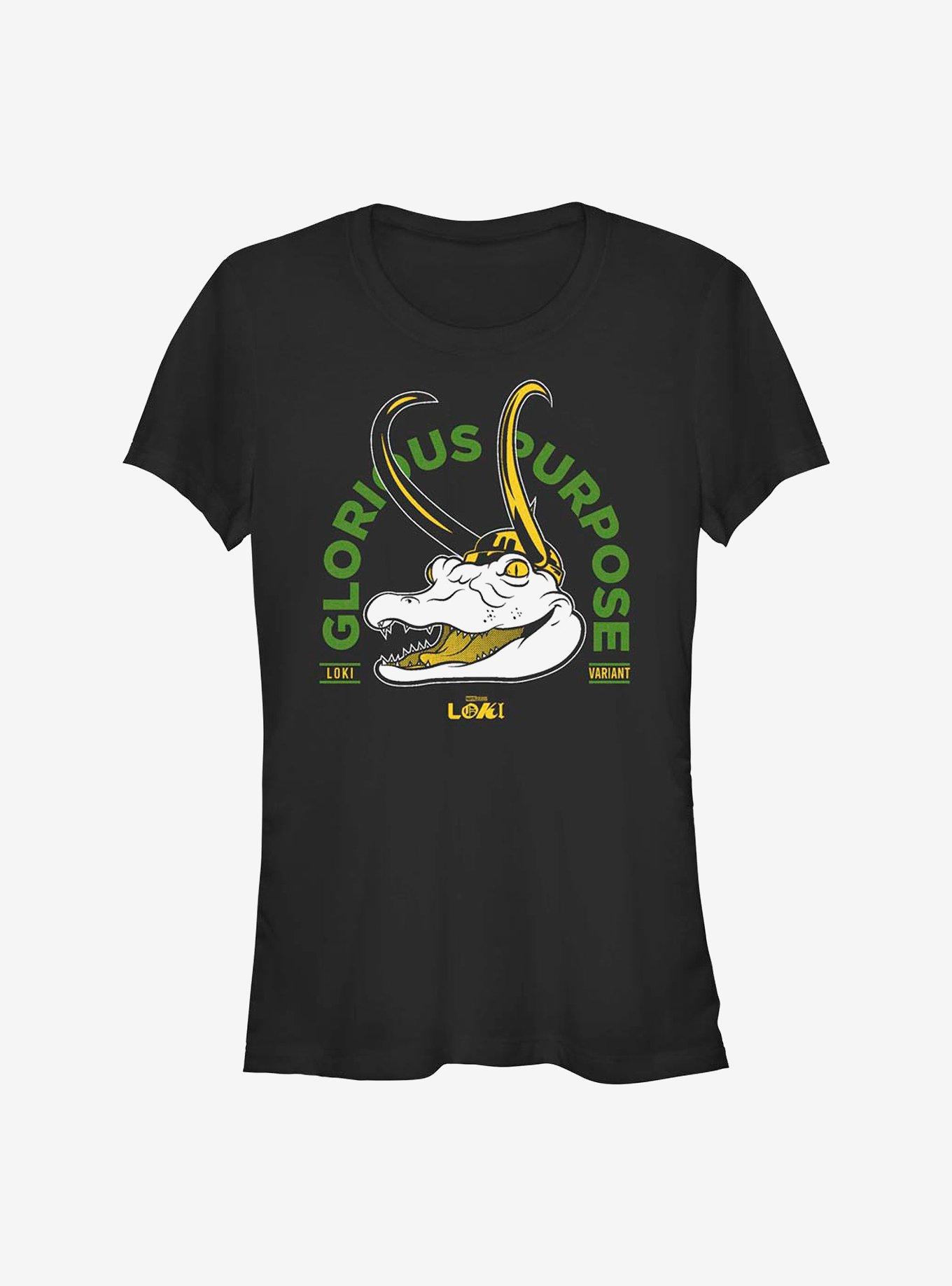 Marvel Loki Gator Loki Glorious Purpose Girls T-Shirt, BLACK, hi-res