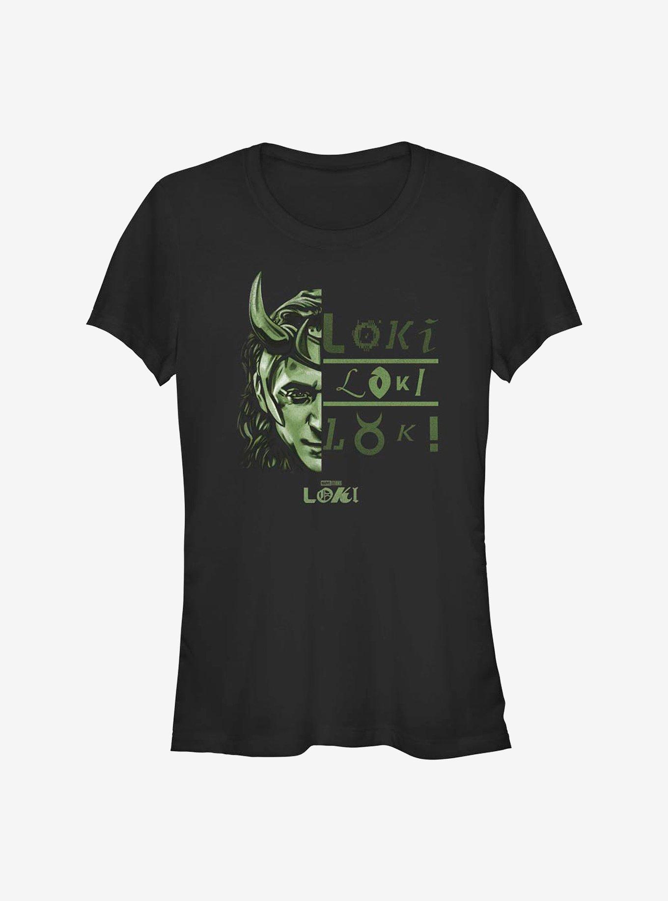 Marvel Loki Symbols Girls T-Shirt, BLACK, hi-res