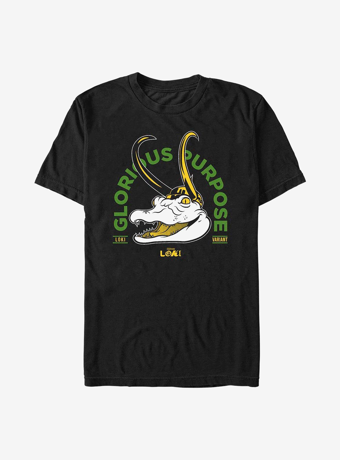 Marvel Loki Gator Loki Glorious Purpose T-Shirt, BLACK, hi-res