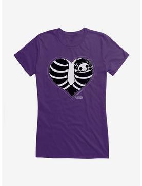 Emily The Strange Heart Cavity Girls T-Shirt, PURPLE, hi-res
