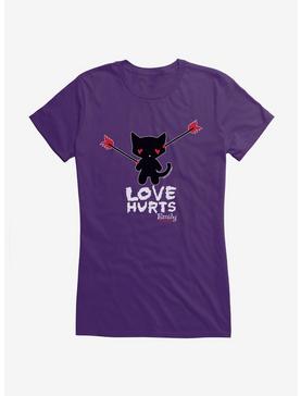 Emily The Strange Love Hurts Girls T-Shirt, PURPLE, hi-res