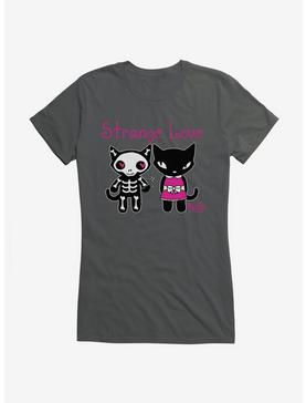 Emily The Strange Strange Love Girls T-Shirt, CHARCOAL, hi-res