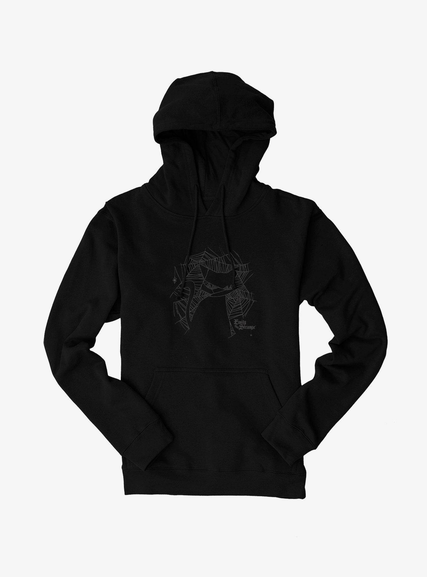 Emily The Strange Cat Web Hoodie | Hot Topic