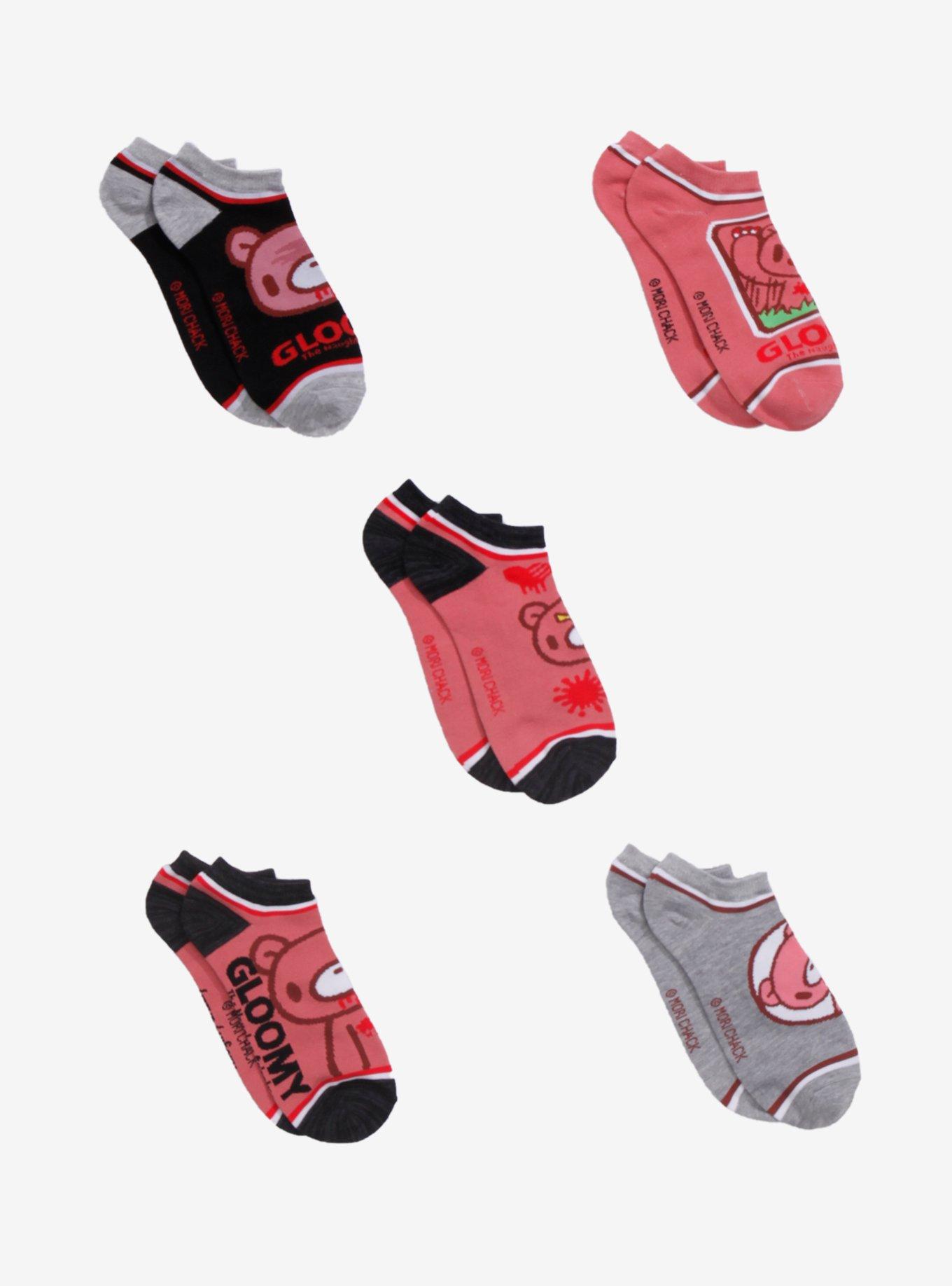 Gloomy Bear No-Show Socks 5 Pair, , hi-res