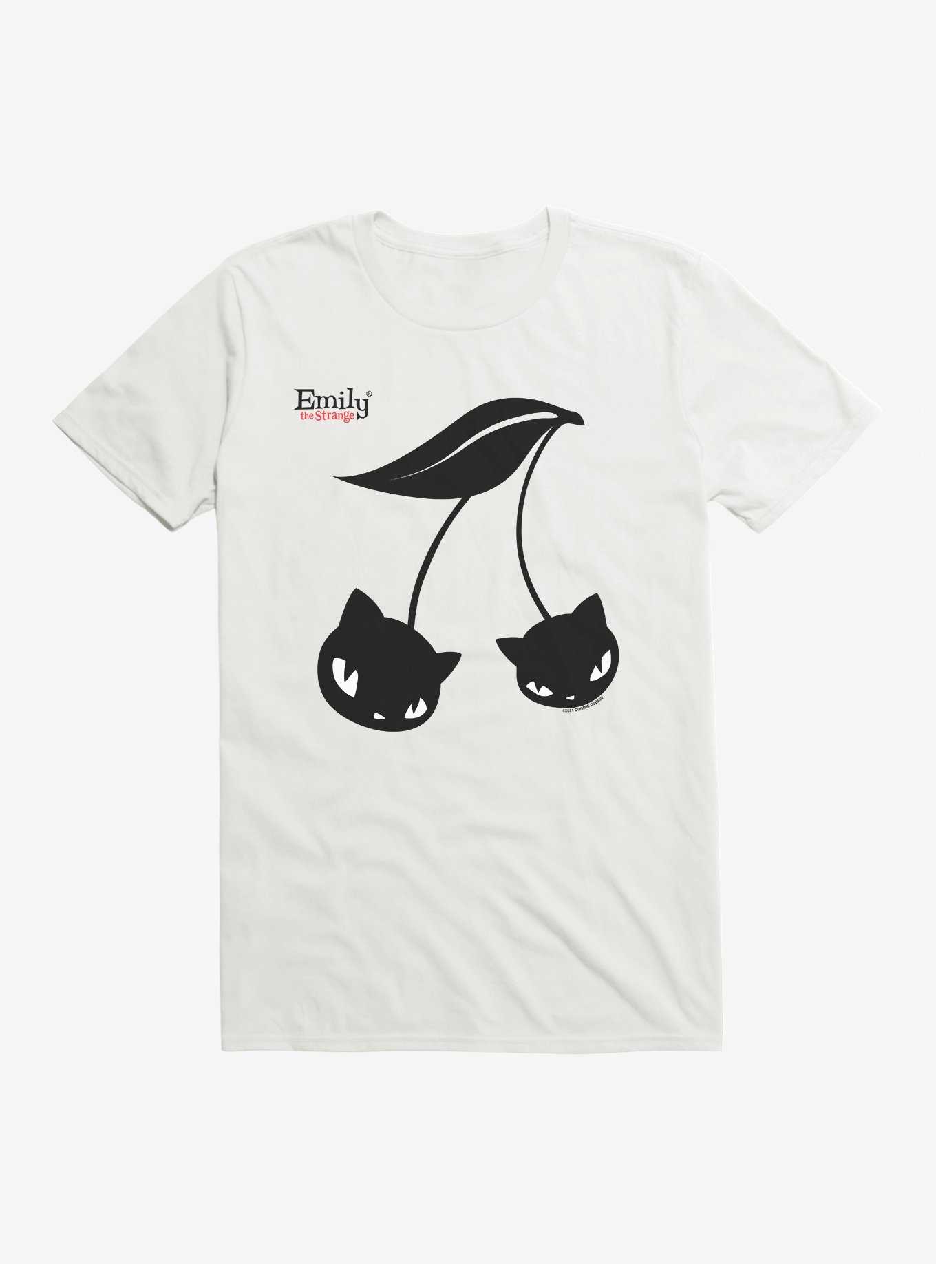 Emily The Strange Black Cherry Cats T-Shirt, , hi-res