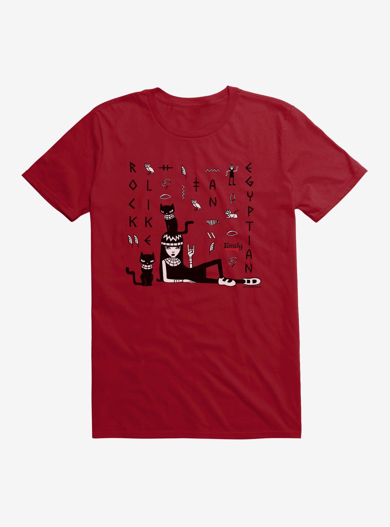 Emily The Strange Hieroglyphics T-Shirt, INDEPENDENCE RED, hi-res