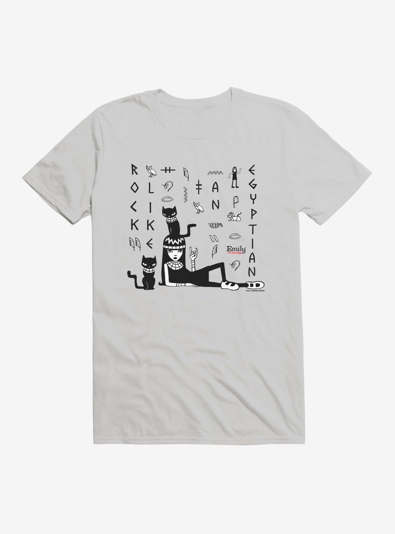 Emily The Strange Hieroglyphics T-Shirt, SILVER, hi-res