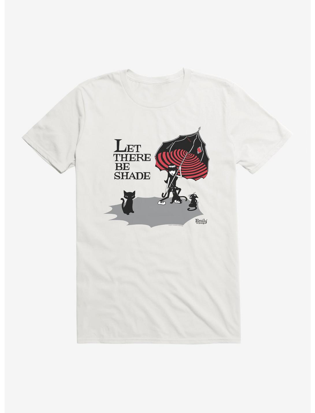 Emily The Strange Let There Be Shade T-Shirt, WHITE, hi-res