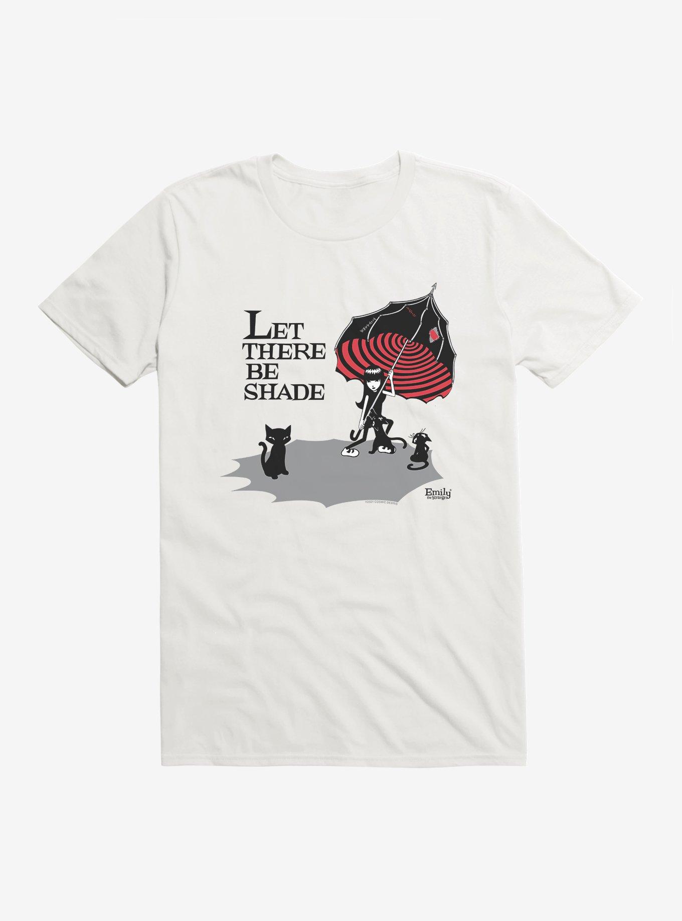 Emily The Strange Let There Be Shade T-Shirt, WHITE, hi-res
