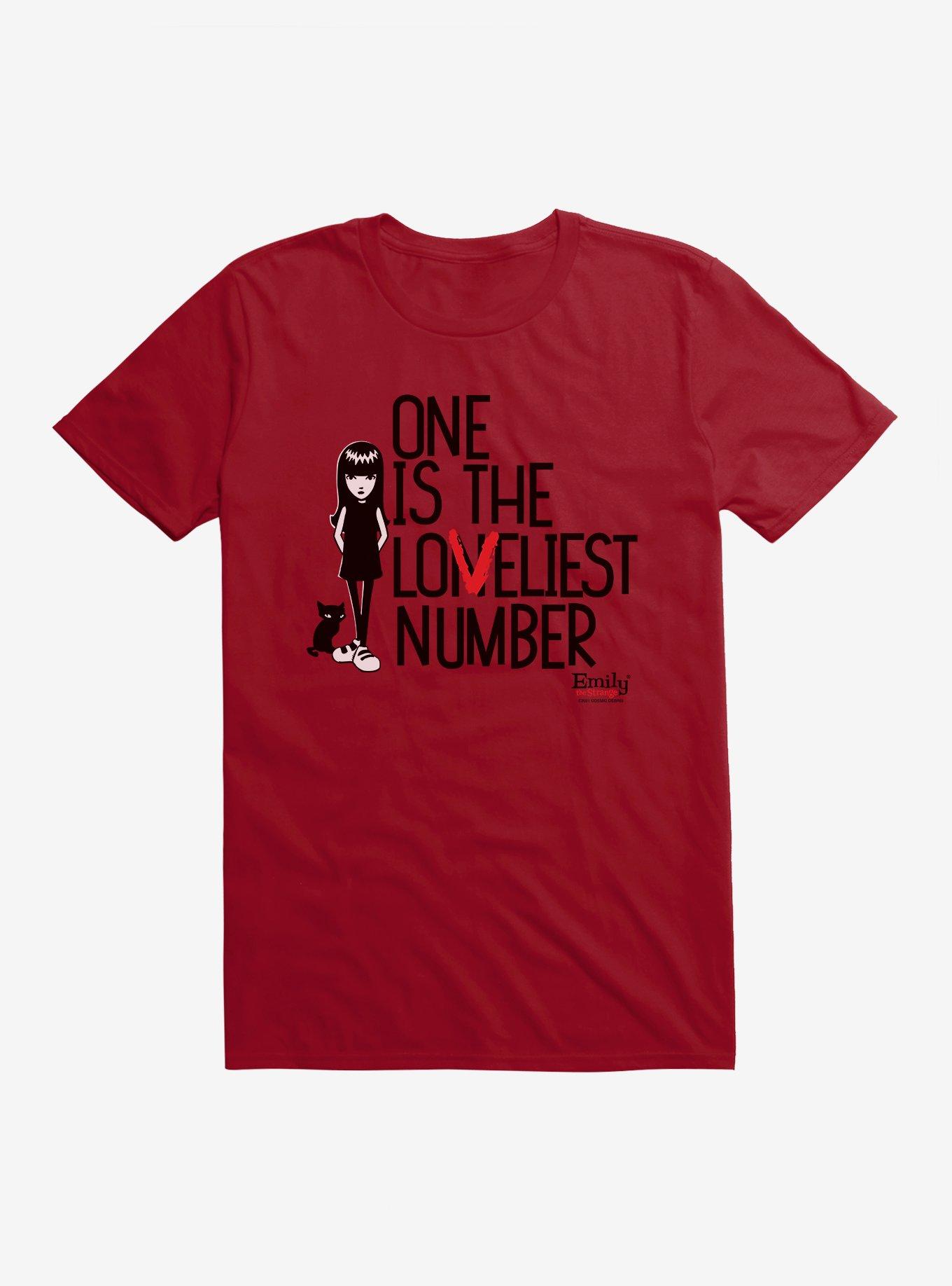 Emily The Strange Lovliest Number T-Shirt, INDEPENDENCE RED, hi-res