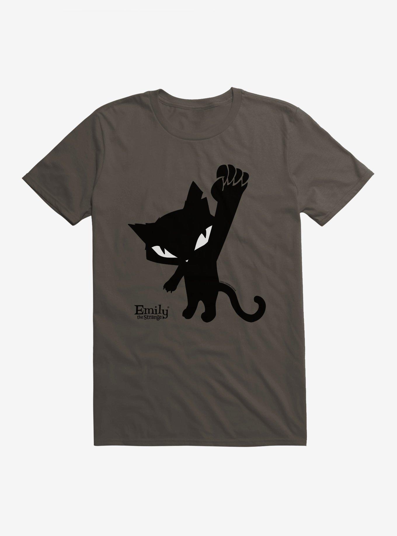 Emily The Strange Power To The Cat T-Shirt, SMOKE, hi-res