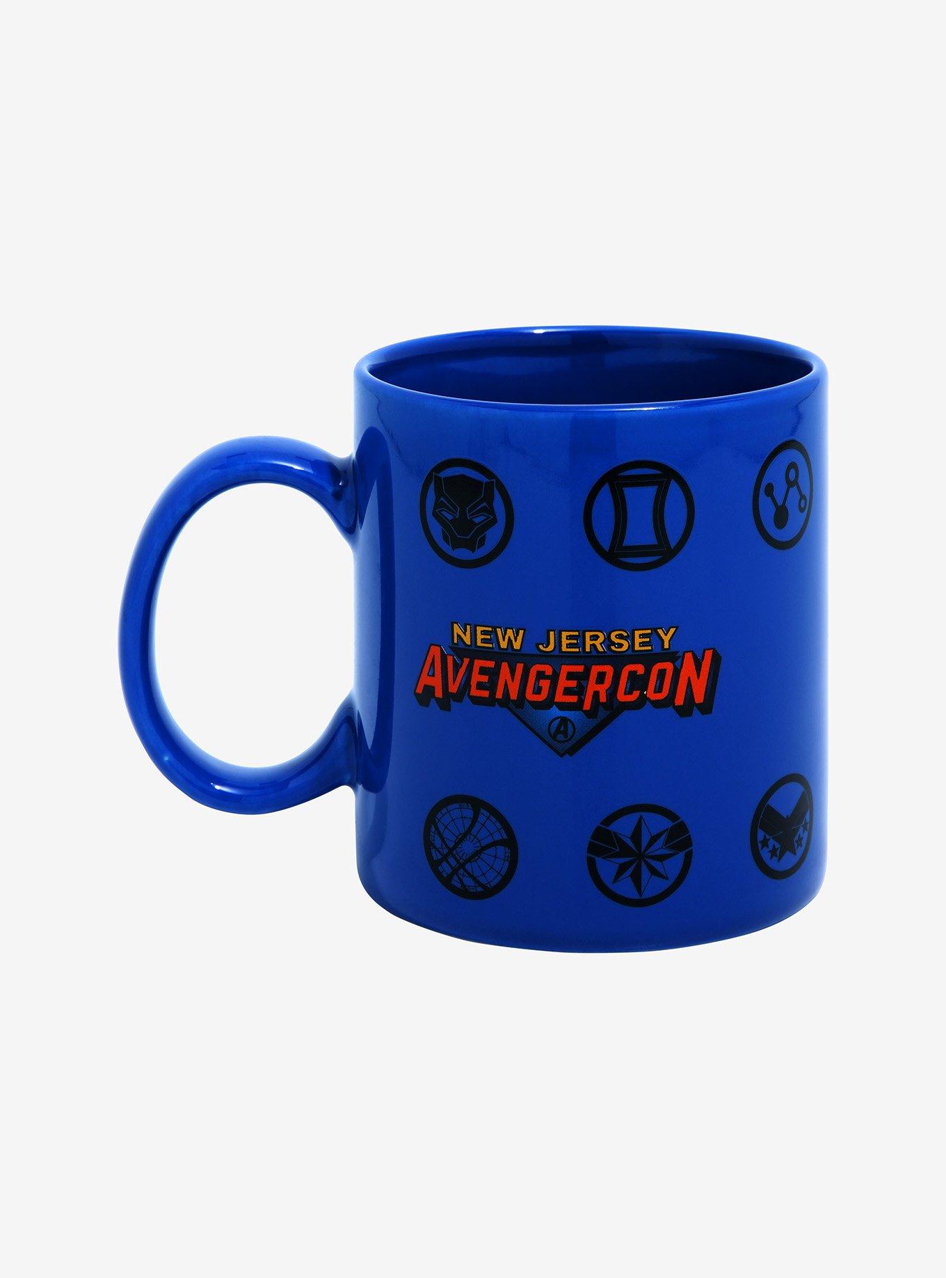 Marvel Ms. Marvel New Jersey Avengercon Logo & Avenger Icons Mug - BoxLunch Exclusive, , hi-res