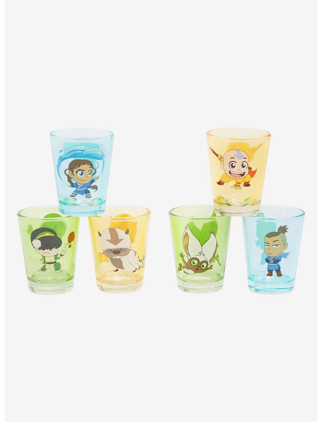 Avatar: The Last Airbender Chibi Character Mini Glass Set - BoxLunch Exclusive, , hi-res