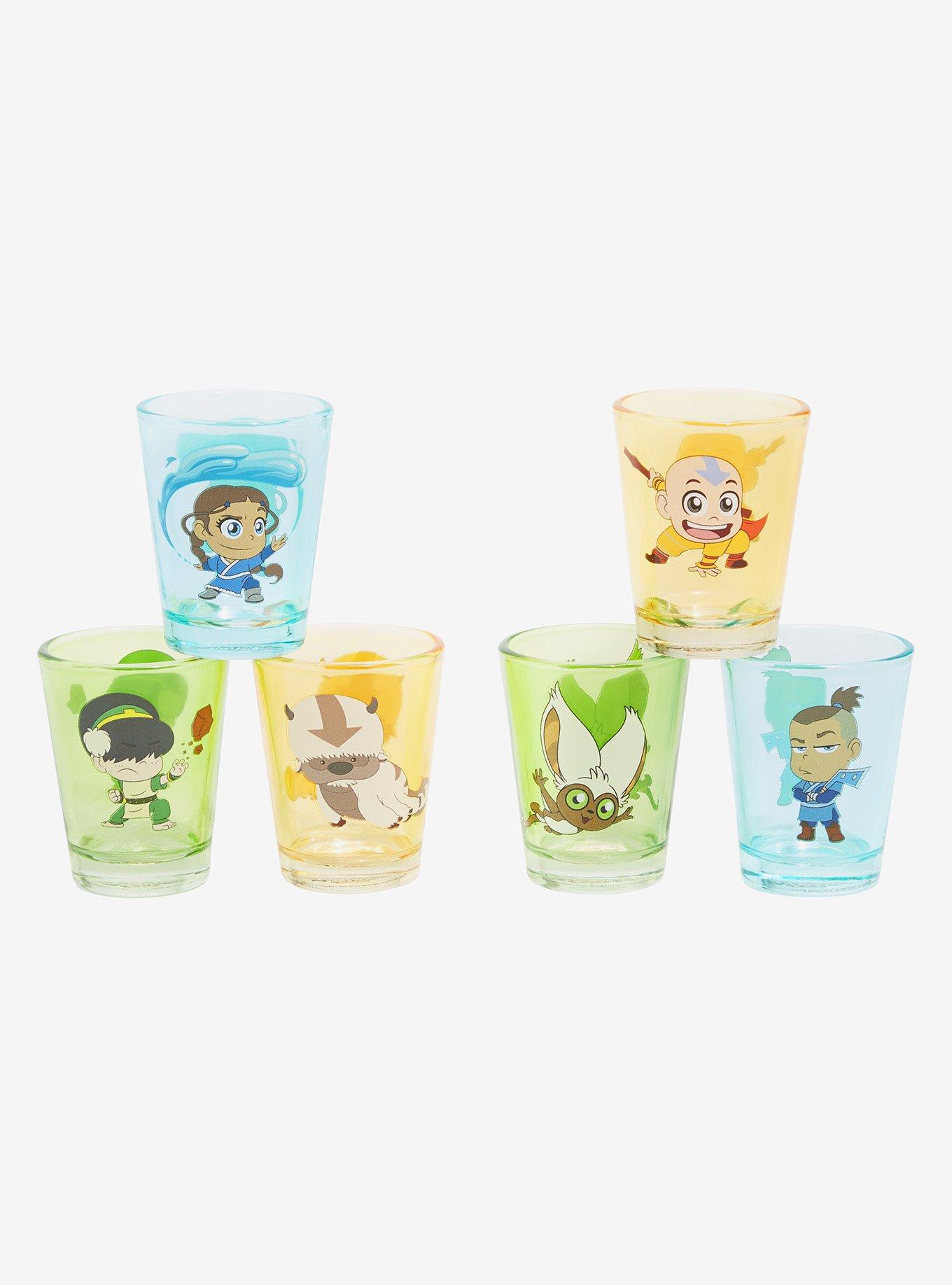 Avatar: The Last Airbender Chibi Character Mini Glass Set - BoxLunch Exclusive, , hi-res